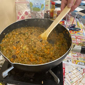 料理レク「世界の料理から」キーマカレー