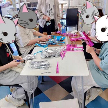 工作レク「猫のおもちゃ作り」