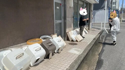 猫トイレ掃除・絵スチャーゲーム