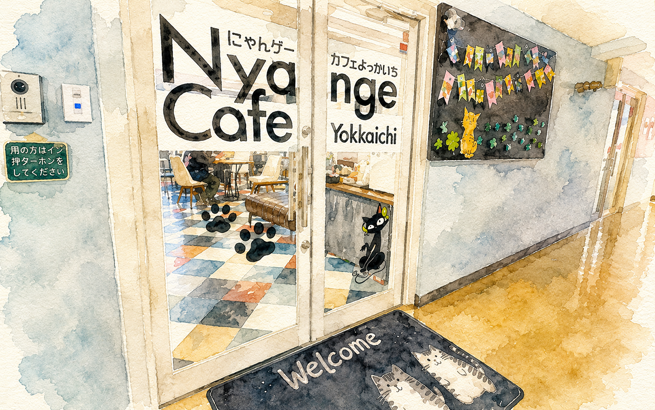 にゃんゲーカフェよっかいち